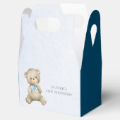 Elke leeftijd teddybeer jongen verjaardag bedankdoosjes (Geopend)