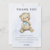 Elke leeftijd teddybeer jongen verjaardag bedankkaart (Voorkant)