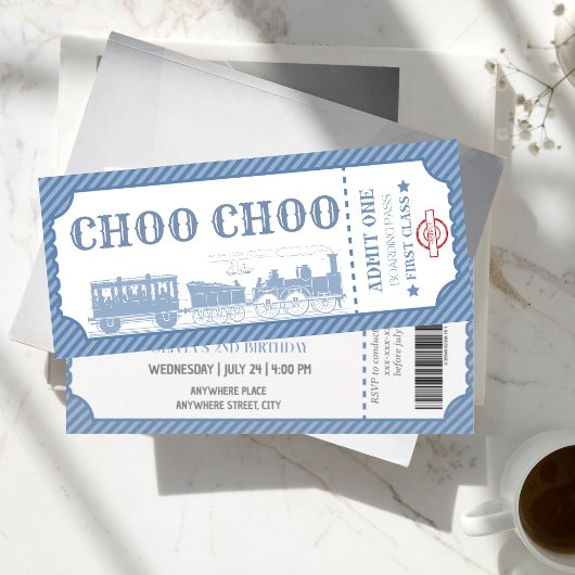 Elke leeftijd trein thema jongen verjaardag kaart