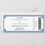 Elke leeftijd trein thema jongen verjaardag kaart (Achterkant)