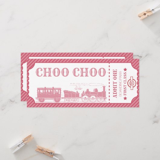 Elke leeftijd trein thema meisje verjaardag kaart (Voorkant / Achterkant in situ)