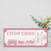 Elke leeftijd trein thema meisje verjaardag kaart (Staand voorkant)