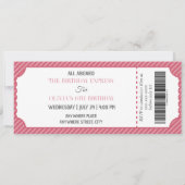 Elke leeftijd trein thema meisje verjaardag kaart (Achterkant)