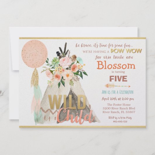 ELKE LEEFTIJD - Tribale Teepee Tipi Verjaardagsuit Kaart (Voorkant)