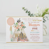 ELKE LEEFTIJD - Tribale Teepee Tipi Verjaardagsuit Kaart (Staand voorkant)