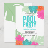 ELKE LEEFTIJD tropisch ZWEMBAD PARTIJ VERJAARDAG s Kaart (Voorkant / Achterkant)