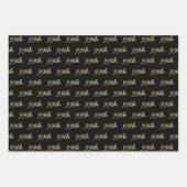 Elke leeftijd: Uw aangepaste nummerpatroon - zwart Inpakpapier Vel (Voorkant 3)