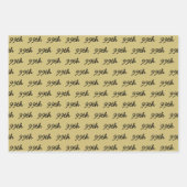 Elke leeftijd: Uw aangepaste nummerpatroon - zwart Inpakpapier Vel (Voorkant 2)