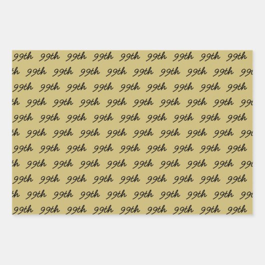 Elke leeftijd: Uw aangepaste nummerpatroon - zwart Inpakpapier Vel (Voorkant 2)