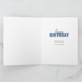 Elke leeftijd van 8 Foto Collage Blue Gray Birthda Kaart (Binnen)