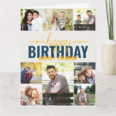 Elke leeftijd van 8 Foto Collage Blue, speciaal ge Kaart (Voorkant)