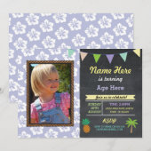 Elke Leeftijd Verjaardag Aloha Tropical Photo Part Kaart (Voorkant / Achterkant)