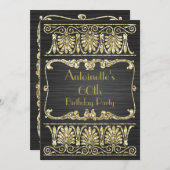 Elke leeftijd Verjaardag Art Deco Grieks Arabesque Kaart (Voorkant / Achterkant)