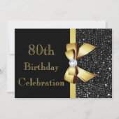 Elke leeftijd Verjaardag Black Faux Sequins Gold B Kaart (Voorkant)