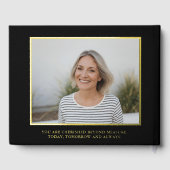 Elke Leeftijd Verjaardag Gastboek Foto Elegant Zwa Gastenboek (Achterkant)