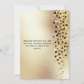 Elke leeftijd verjaardag gouden glitter zwarte con kaart (Achterkant)