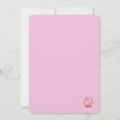 Elke leeftijd Verjaardag Hand getrokken ballon roz Kaart (Achterkant)