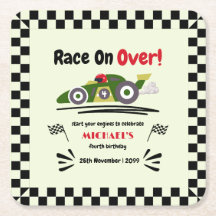 Elke leeftijd verjaardag klaar voor groene raceaut