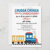 Elke leeftijd Verjaardag Kleurrijke Cartoon Train Kaart (Voorkant)