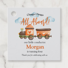 Elke Leeftijd Verjaardag Mooie Train Waterverf Par Bedankjes Labels