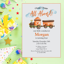 Elke Leeftijd Verjaardag Mooie Train Waterverf Par