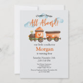 Elke Leeftijd Verjaardag Mooie Train Waterverf Par Kaart (Voorkant)