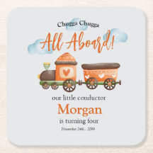 Elke Leeftijd Verjaardag Mooie Train Waterverf Par