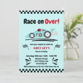 Elke leeftijd Verjaardag Race op Over Blue Race Ca Kaart (Staand voorkant)