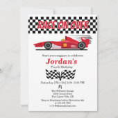 Elke Leeftijd Verjaardag Red Car Race op Over Kaart (Voorkant)