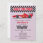 Elke Leeftijd Verjaardag Red Formula Car Race op O Kaart (Voorkant)