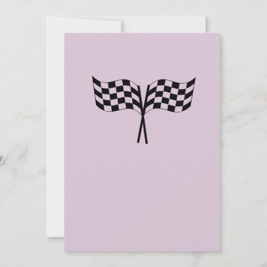 Elke Leeftijd Verjaardag Red Formula Car Race op O Kaart (Achterkant)