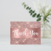 Elke leeftijd Verjaardag Roos Gold Bedankt Briefkaart (Staand voorkant)