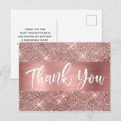 Elke leeftijd Verjaardag Roos Gold Bedankt Briefkaart (Voorkant / Achterkant)