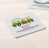 Elke leeftijd Verjaardag Schattigee kleurrijke tre Kartonnen Onderzetters (Schuin)