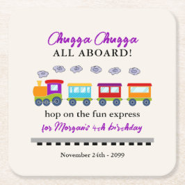 Elke leeftijd Verjaardag Schattigee kleurrijke tre Kartonnen Onderzetters