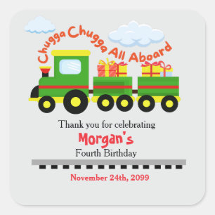 Elke leeftijd Verjaardag Schattigee kleurrijke tre Vierkante Sticker