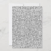 Elke leeftijd Verjaardag Zilver Glitter Gele Rozen Kaart (Achterkant)