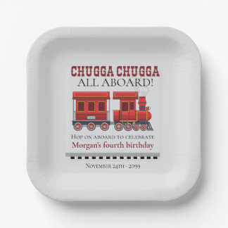 Elke Leeftijd Verjaardagsfeest Schattigee Rode Wes Papieren Bordje