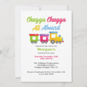 Elke leeftijd verjaardagsfeestje Chugga Choo kleur Kaart (Voorkant)