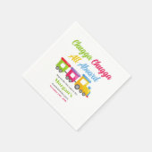 Elke leeftijd verjaardagsfeestje Chugga Choo kleur Servet (Hoek)