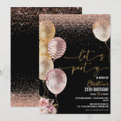 Elke leeftijd verjaardagsfeestje kaart (Voorkant / Achterkant)