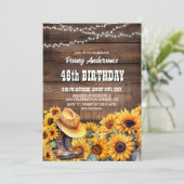 Elke leeftijd verjaardagsfeestje rustieke hout zon kaart (Staand voorkant)