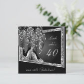 Elke leeftijd verjaardagsfeestje | Silver Glitter Kaart (Staand voorkant)