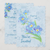 Elke leeftijd verjaardagsfeestje Vergeet-me-niet B Kaart (Voorkant / Achterkant)