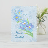 Elke leeftijd verjaardagsfeestje Vergeet-me-niet B Kaart (Staand voorkant)