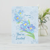 Elke leeftijd verjaardagsfeestje Vergeet-me-niet B Kaart (Staand voorkant)