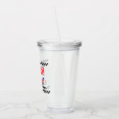 Elke leeftijd verjaardagsklaar ingesteld op rode b acryl drinkbeker (Links)