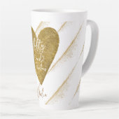 Elke leeftijd vijftig 50 & Fabulous gouden glitter Latte Mok (Rechterhoek)