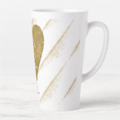 Elke leeftijd vijftig 50 & Fabulous gouden glitter Latte Mok (Rechts)