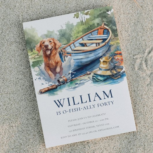 Elke leeftijd Volwassen Gevist Verjaardagsfeestje Kaart